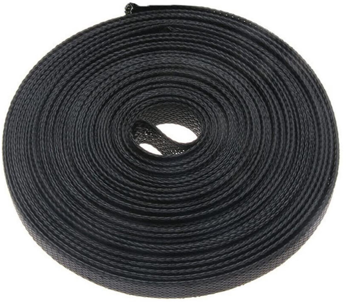 Allecto - Gevlochten Kabelsleeve - 10 Meter - 14mm Diameter - Expandable - Kabelbeheer - Bescherming van kabels - Zwart - Kabelorganisator