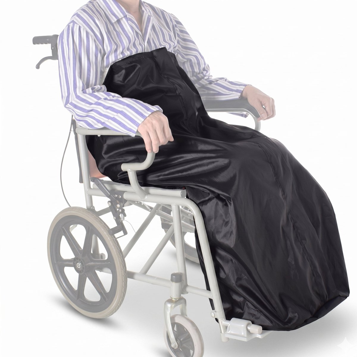 Somstyle Fleece Gevoerde Rolstoel Beenhoes - Rolstoel Deken Voetenzak - Met Binnenzak & Rits - Waterdicht & Warm - Zwart