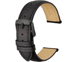 WOCCI Vintage Leather Watchbands with Black Buckle, Replacement Bands 18mm 19mm 20mm 21mm 22mm 23mm 24mm - ShopVlot