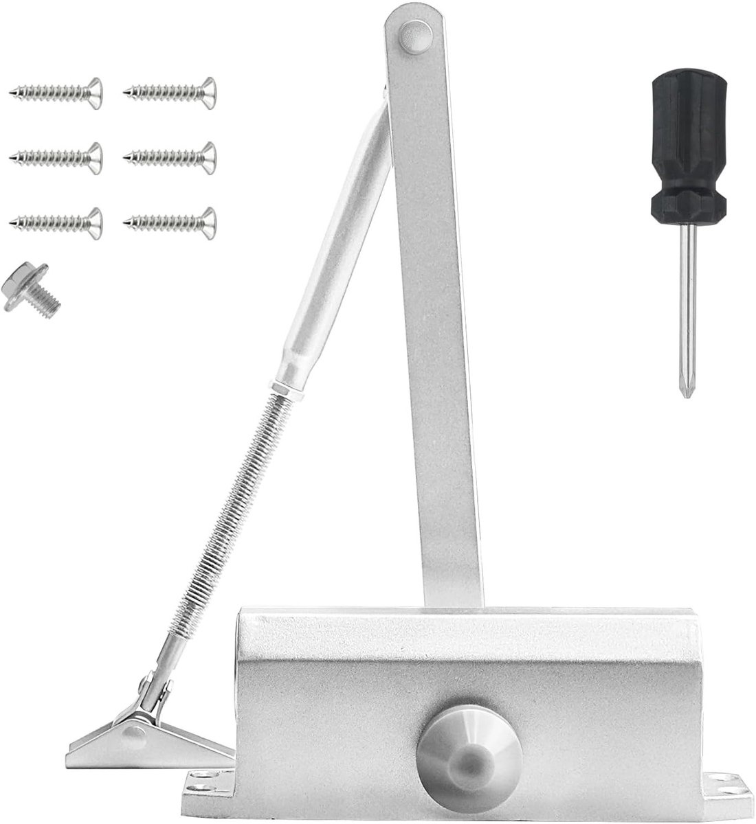 Hydraulische automatische deursluiting met houder voor huis-, kamer- en tuindeuren, geschikt voor deurdikte 40-60 kg en breedte tot 1100 mm, ideaal voor veilig en soepel sluiten
