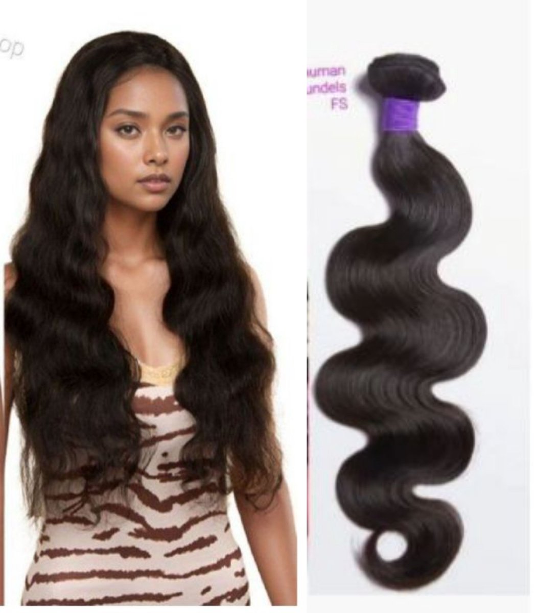 Frazimashop - Hairextention- Braziliaans Remy weave-human Hair-30 inches- Haarstuks- Haarverlenging Golf - 1Stuks Bundel- 1B- Haarextenties- 100% Human Hair Haarverlengingair
