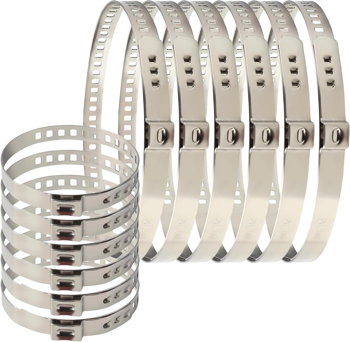 12 stuks roestvrijstalen asklepklemmen 25-50mm en 50-120mm, waterdicht en eenvoudig te monteren zonder schroeven, ideaal voor aandrijfas en andere toepassingen