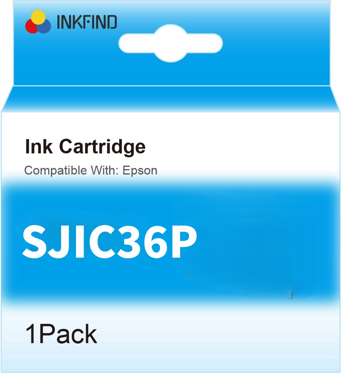 INKFIND SJIC36P Cyaan inktcartridge compatibel met SJIC36P-C Epson ColorWorks C6000A/C6000P/C6500A/C6500P - 1-pack Cyaan