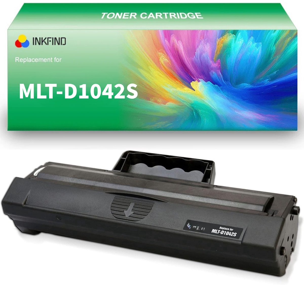 INKFIND MLT-D1042S Zwart tonercartridge compatibel met Samsung MLT-D1042S 1660 1042S Samsung ML-1865/Samsung SCX-3205W/ML-1865W/ML-1675ML-1665/ML-1670/ML-1674/SCX-3200/SCX-3205/Samsung ML-1660/ML-1672/ML-1860 Zwart toner cartridge - 1-pack Black