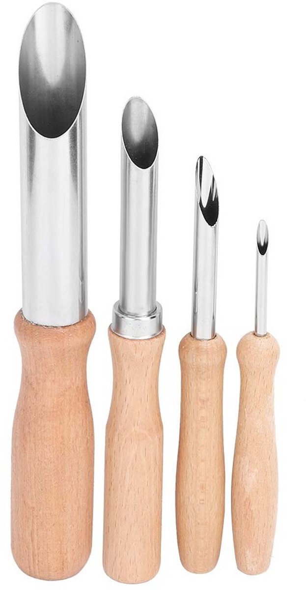Set van 4 Ronde Gaten Toner Gereedschappen voor Keramiek Sculptuur en Modelleren