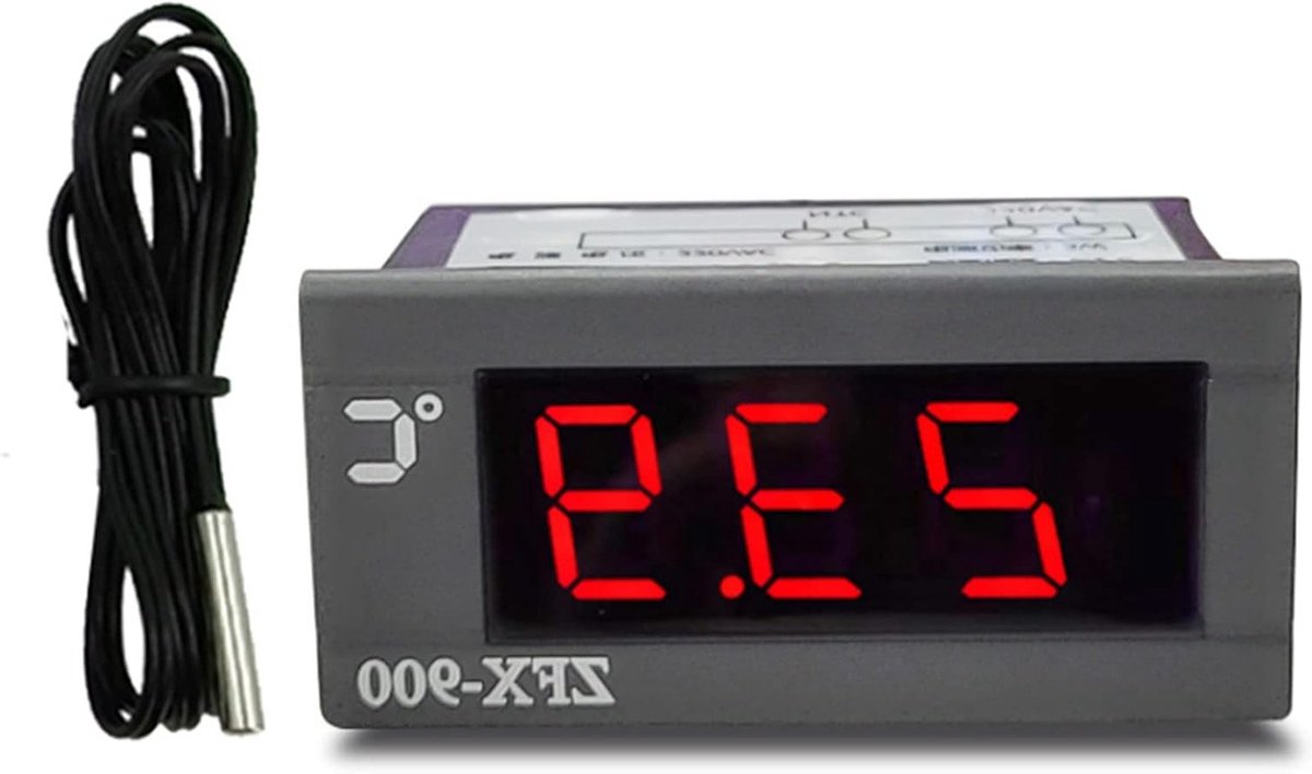 Intelligente digitale temperatuurmeter voor vriezer en koelkast met helder display en compacte afmetingen