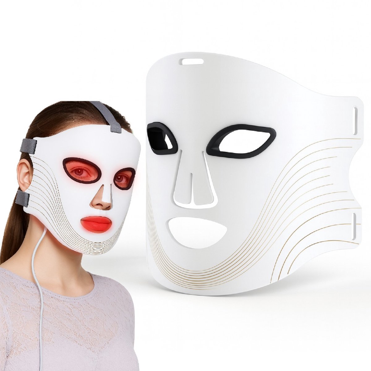 ​​Velaré® Led Face Mask - LED Gezichtsmasker – 7 Kleuren Lichttherapie – Rood Licht Therapie – Red Light Therapy – Infraroodlamp – Infraroodtherapie – Collageen Masker