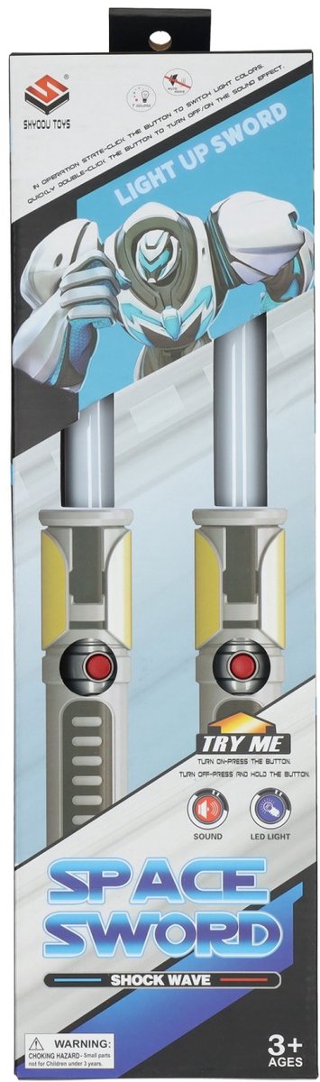Albatros Hengelsport Space Sword licht en geluid speelgoedzwaard 2 stuks.