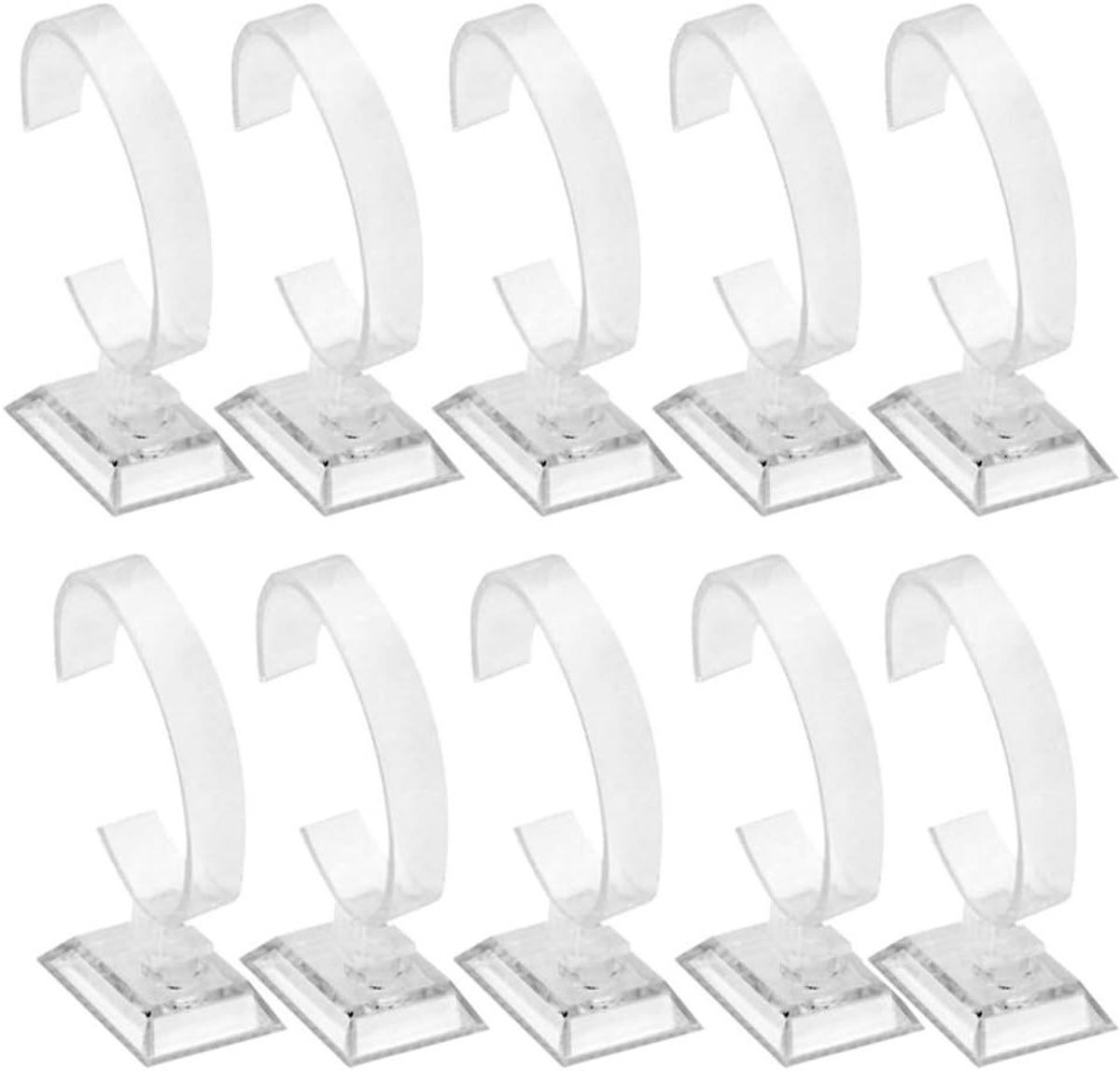 Wristwatch Display Houder, 10 Stuks, Transparante Stand voor Horloges, Perfect voor Thuis of Winkel, Horloge Accessoires en Organisatie