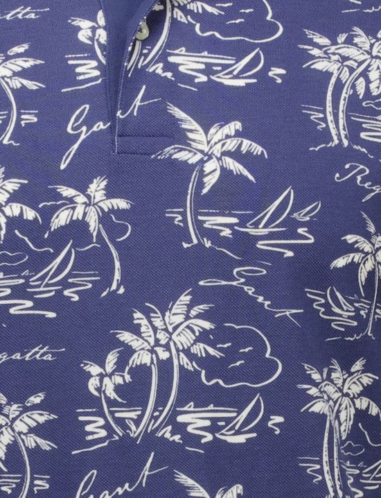 Polo manches courtes Gant bleu foncé