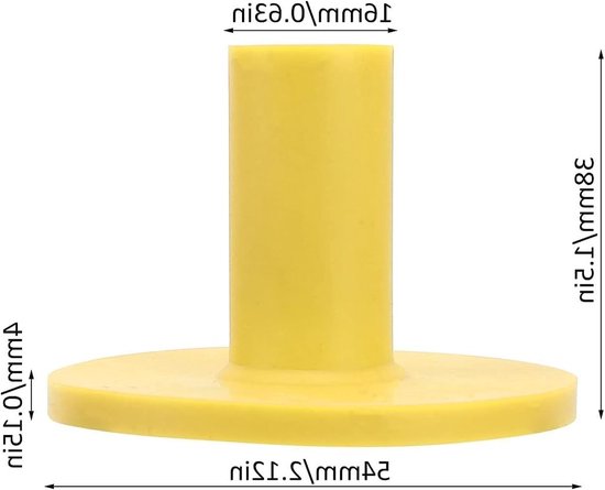 Rubber Golf Tee Holder - Golf Rubber Tee Holders - Training Ball Tees Holder - Golf Ball Holder voor Oefening & Driving Range Mats (YELLOW) — afbeelding 5