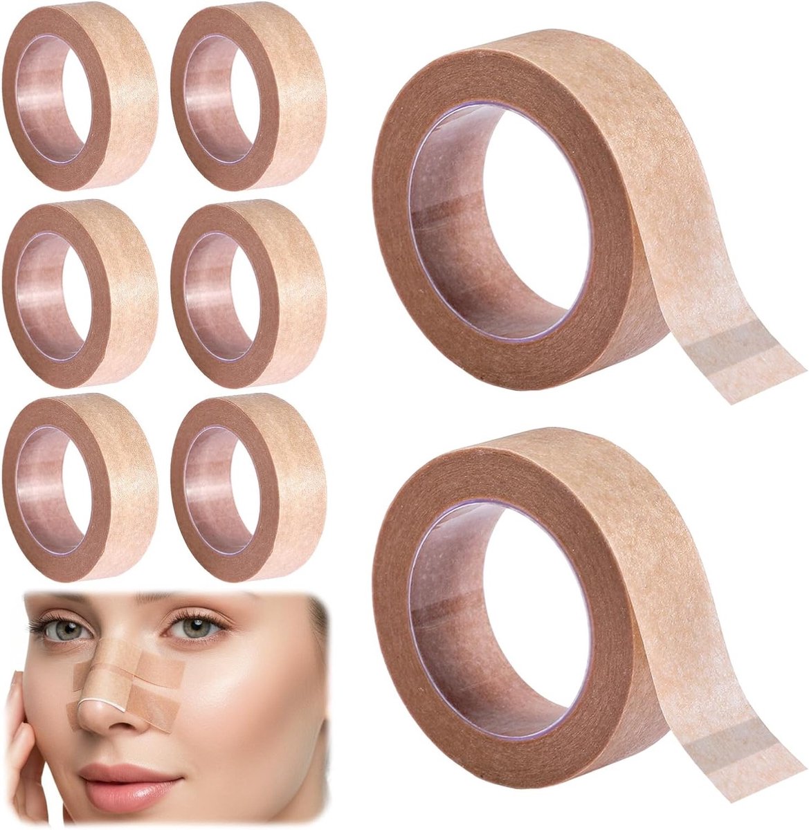 Flexibele Medische Hechtband - Ademend Micropore Tape voor Huidwondverzorging, Cosmetische Wimperextensions en Sportactiviteiten (1.2 cm x 9.14 m)