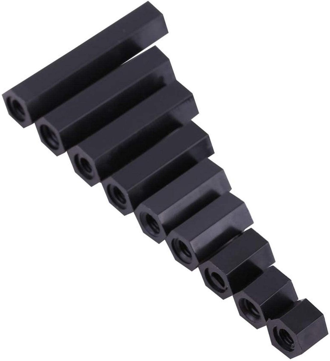 Allecto - PA66 Hex Threaded Spacer - 100 stuks - Duurzame nylon standoffs - Perfect voor montagematerialen - M3 - Ondersteuning - Geschikt voor div..