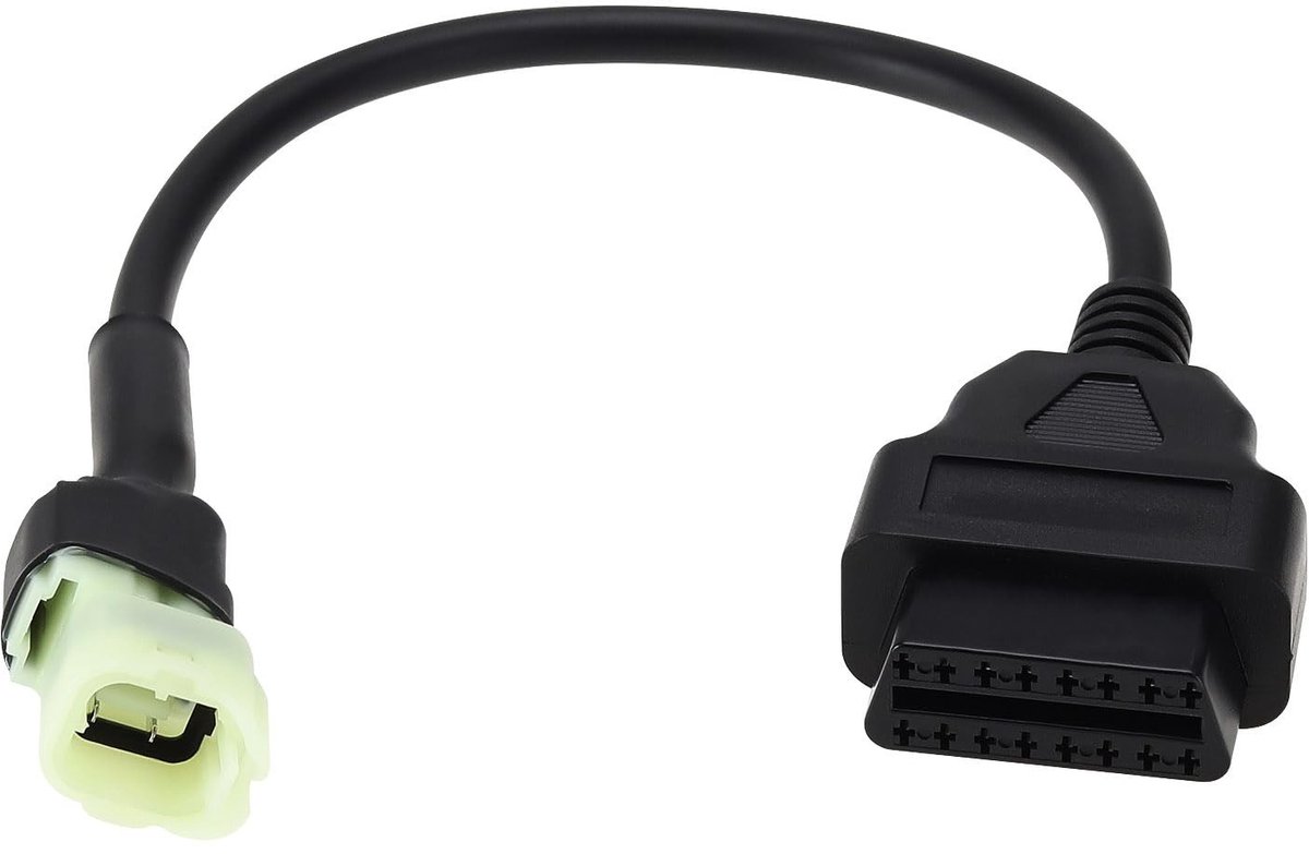 aladdien - Motorfiets Diagnostische Kabel - OBD2 Adapter - 4 Pin Aansluiting - Zwart - Compatibel met Honda Motorfietsen - Ideaal voor Diagnostiek
