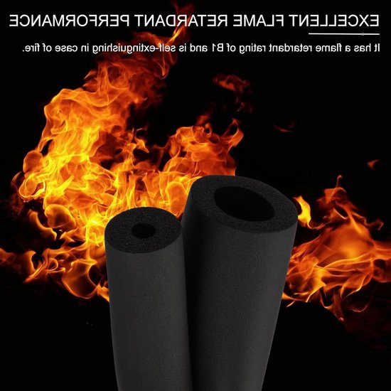60mm (2-3/8in) ID x 6.6ft Buizenisolatie Schuim Tubes, Beschermende Wrap voor Handgrepen en HVAC Toepassingen, Zwart — afbeelding 2