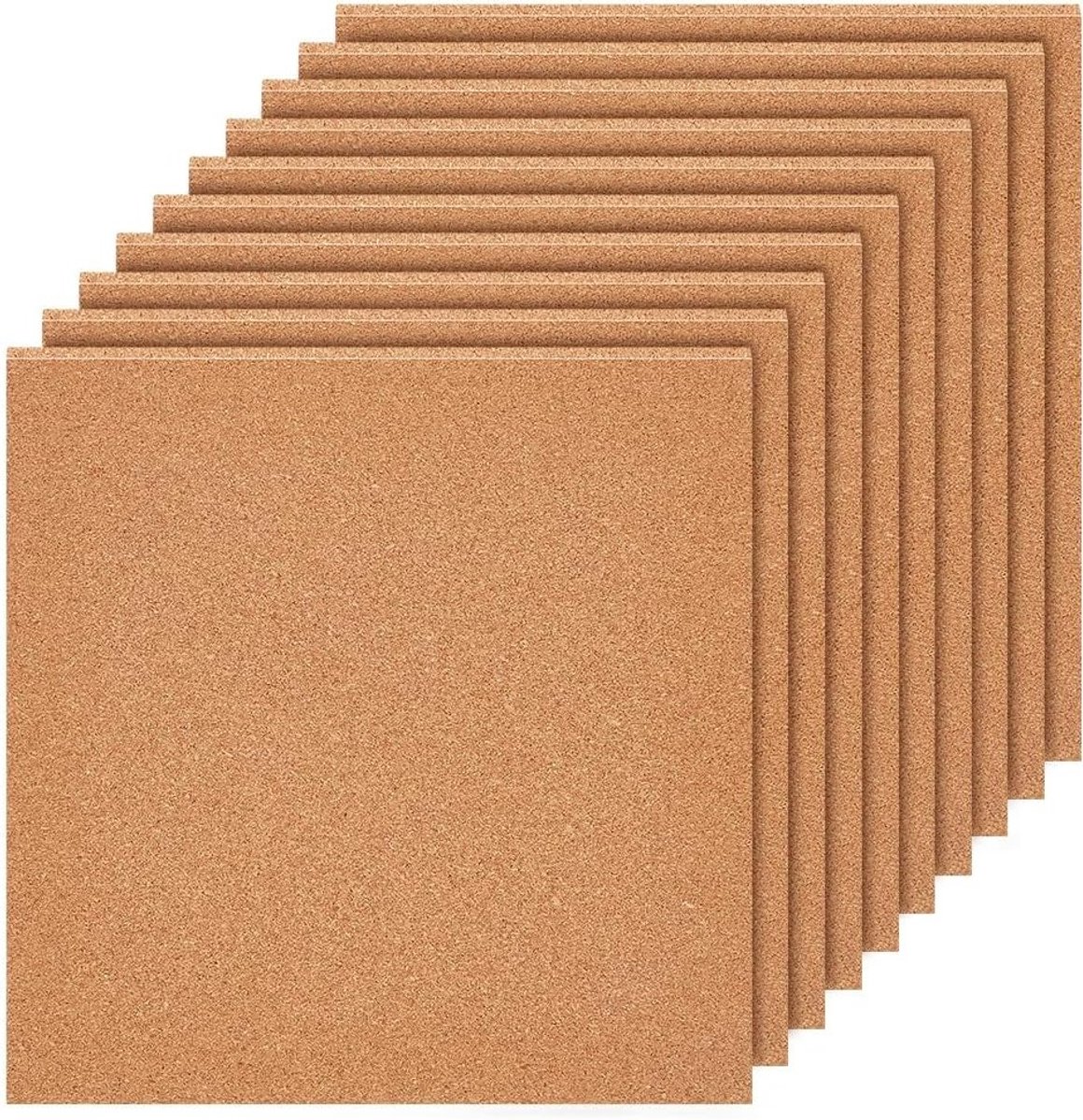 Corkboard Set van 8 Stukken 30 x 30 cm - Dikke Kurkplaten voor Muurdecoratie en DIY Creaties