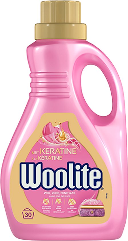 Woolite Delicate - Vloeibaar Wasmiddel - Met Keratine - Gekleurde Was - 30 Wasbeurten - 1,5L