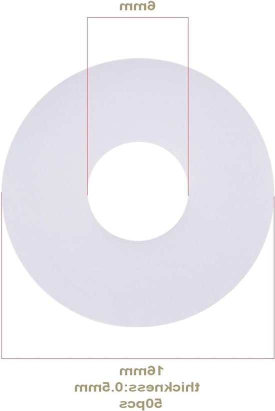 50 Stuks PTFE Witte O-Ring Gasket voor 6mm Spoelas voor Voorste Slip Reel, Geschikt voor FOX en Penn 6mm Rollers, Duurzaam en Weerbestendig — afbeelding 3