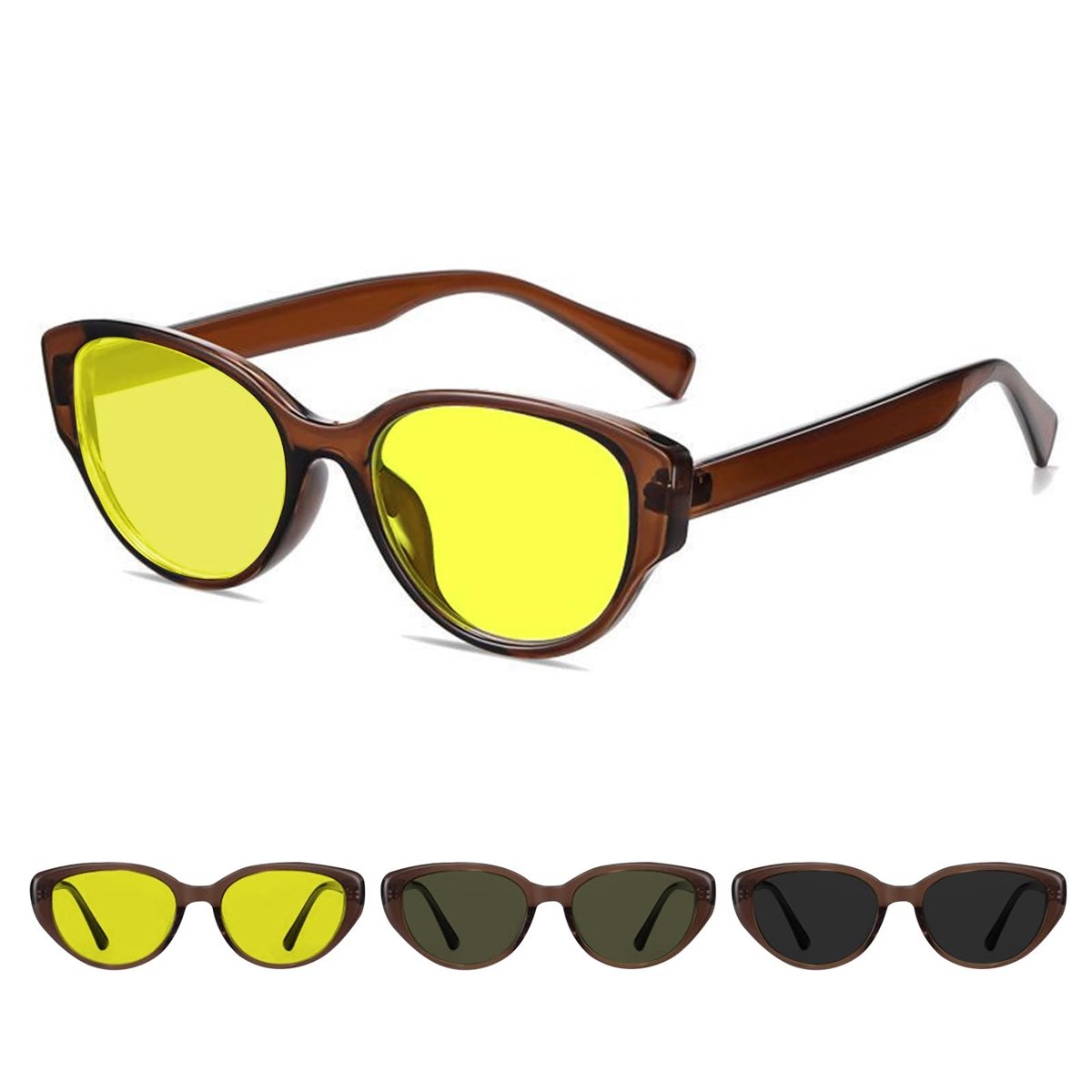 aladdien - Gepolariseerde Nachtbril - UV Bescherming - Antireflectie - Voor Dames en Heren - Zonnebril - Ideaal voor Zomer - Mode Accessoire