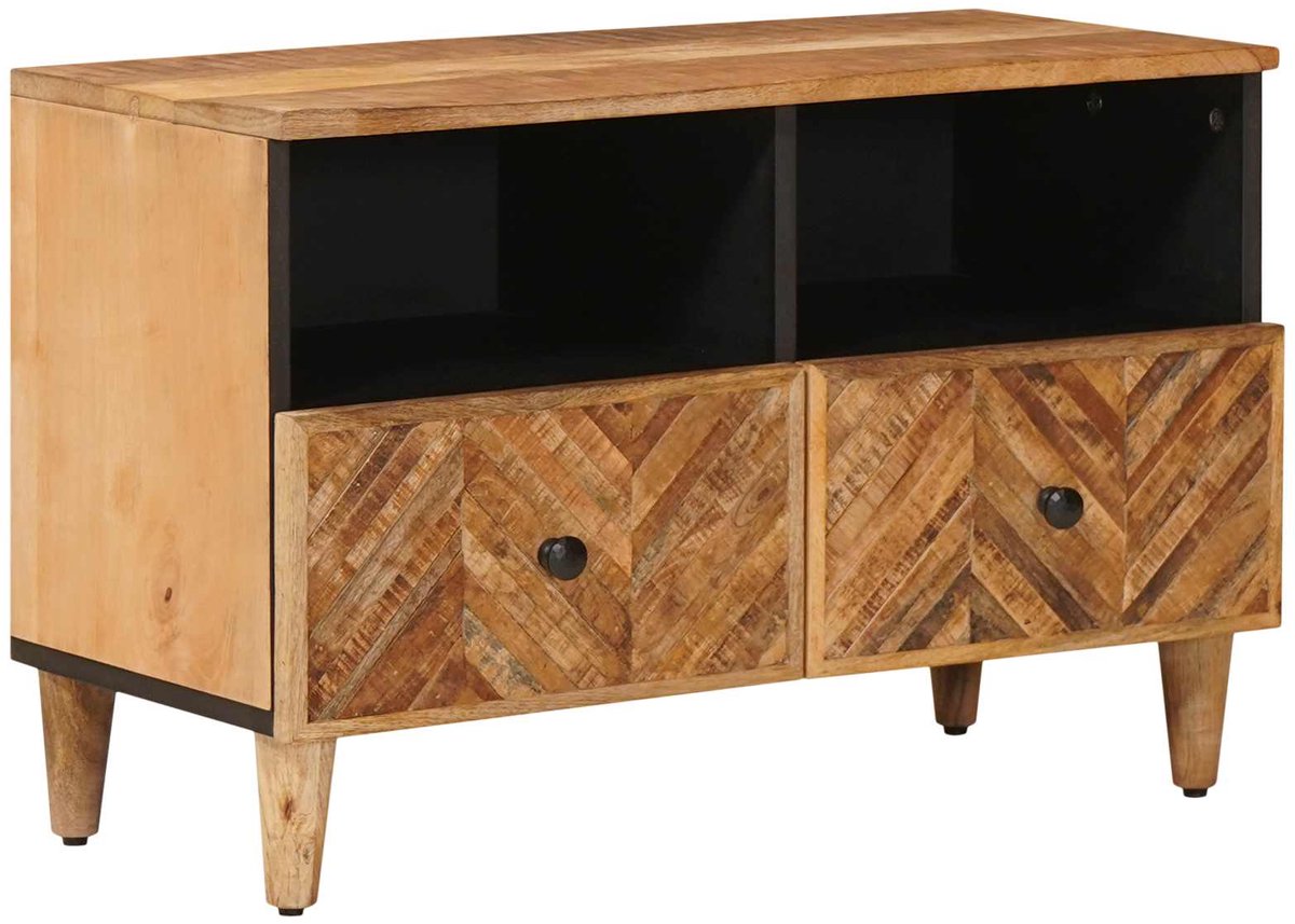 vidaXL - Opbergkasten - Bruin - 70 - x - 33,5 - x - 46 - cm - Massief - Mango - Hout