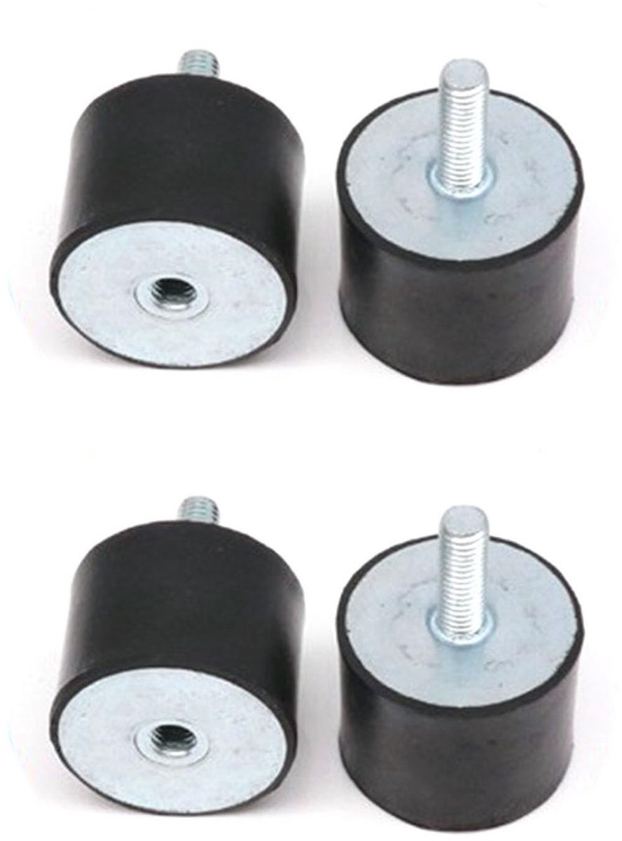 Allecto - Rubber Steunen - Vibration Insulator - Shock Absorber - 50mmx50mmxM10 - Geluidsisolatie - Geschikt voor Diverse Toepassingen - Formaat 50mm