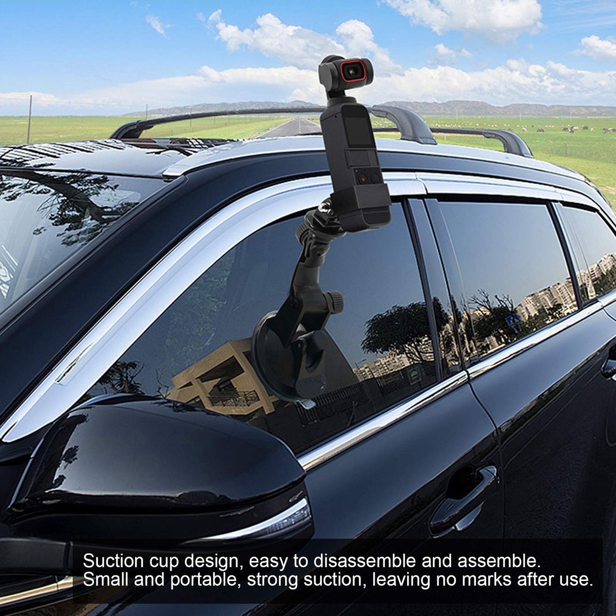 Suction Cup Houder voor OSMO Pocket 2 en ONE R - Compact en Duurzaam voor Glad oppervlak