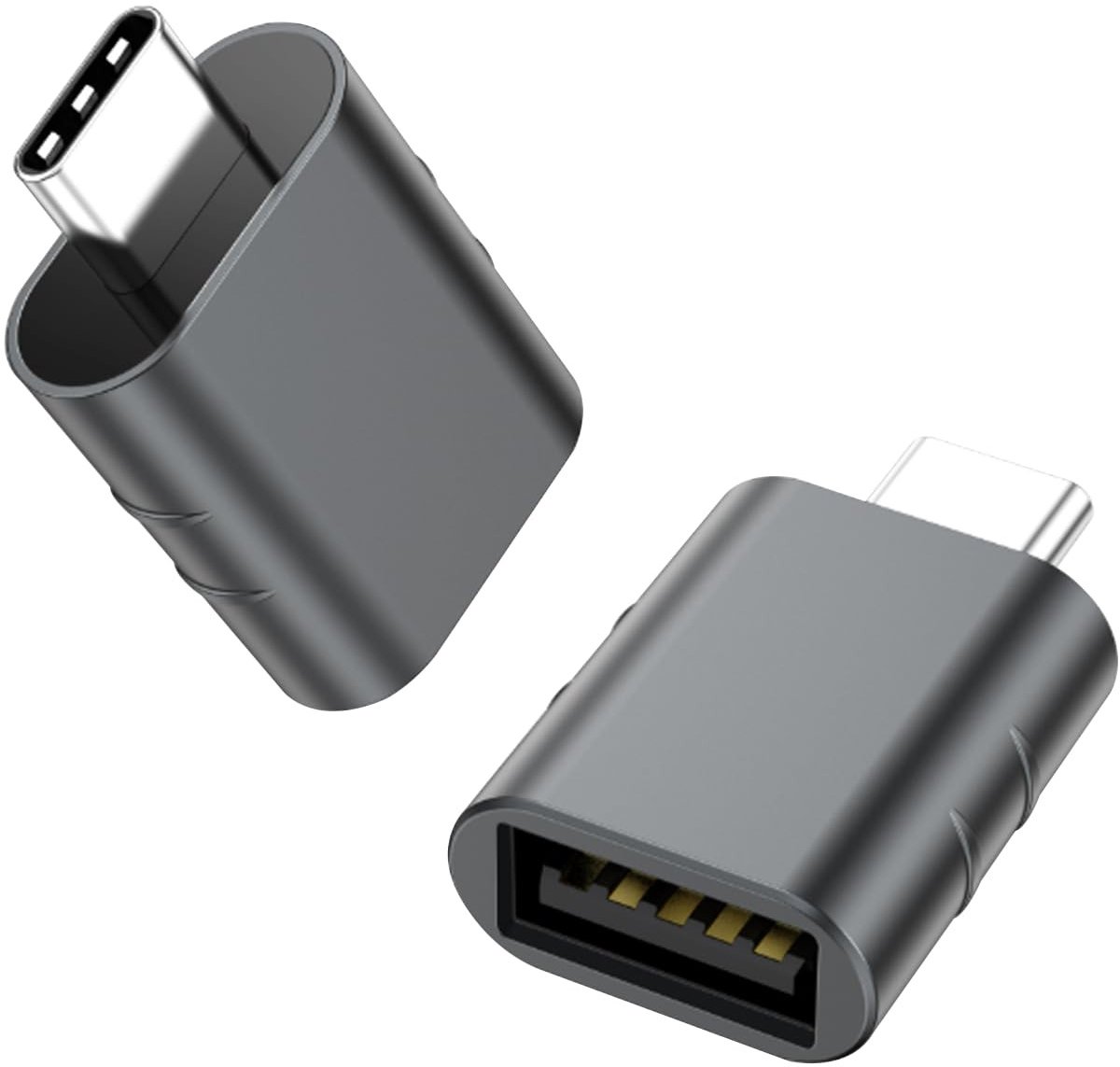 Allecto - USB-C naar USB 3.0 adapter - 2 Stuks - Hoge snelheid en duurzaamheid - Geschikt voor iPhone 16 Pro Max en MacBook - USB-C naar USB-A - Id...