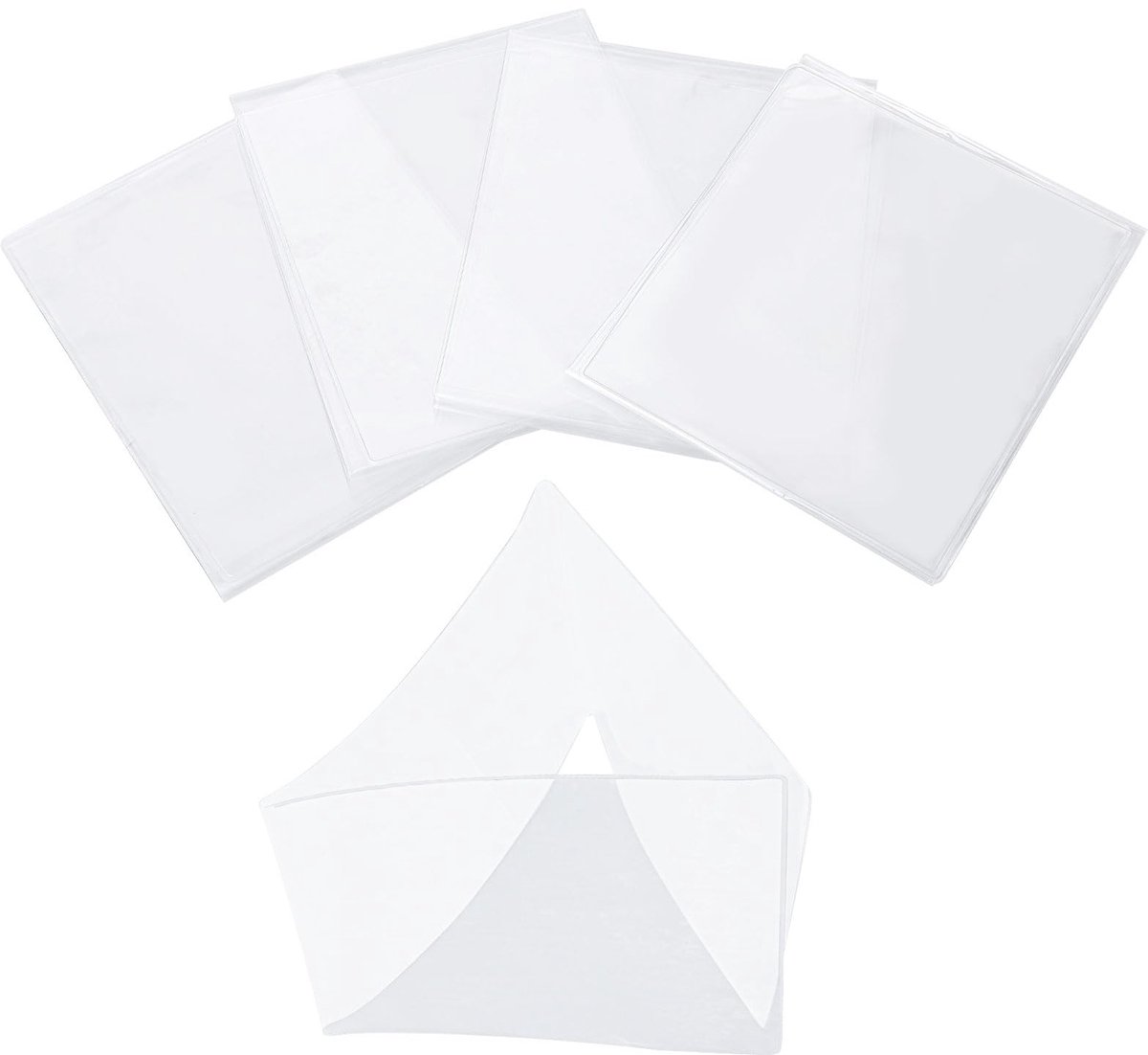 Allecto - Mahjong Kaartenhouder - 4 Stuks - Transparante PVC Bescherming - Voor Spelregels - Scorekaarten - Ideaal voor Spelers - Geschikt voor B