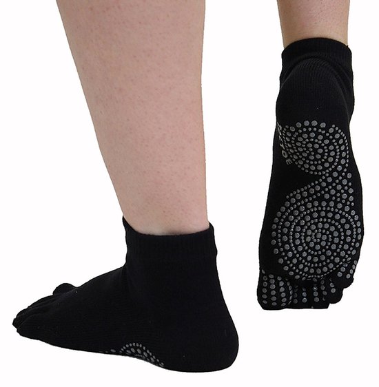 TOETOE Yoga & Pilatus Grip Enkel teensokken - Zwart - 36-39 van TOETOE — afbeelding 3