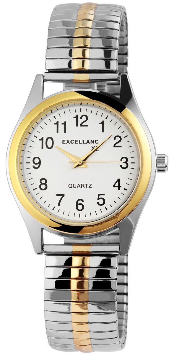 EXCELLANC Herenhorloge van roestvrij staal Hiyam Excellanc herenhorloge met roestvrijstalen band