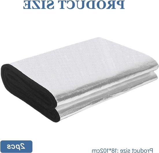 Isolatiematten voor auto en vrachtwagen, 3 mm x 18 x 102 cm, vlamvertragend, geluidsisolatie en hittebestendig, ideaal voor camper en voertuigen van Merkloos — afbeelding 5