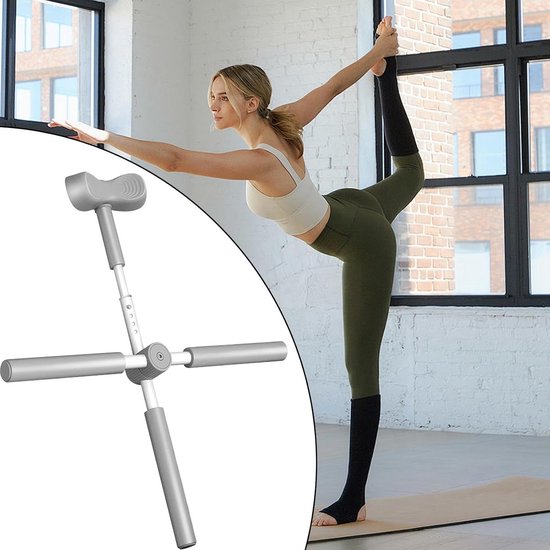 Rugstretcher Yogastick - Houding corrector - Lichaamsuitlijning Verbeteren - Verstelbaar Systeem - 78 cm - Grijs — afbeelding 2