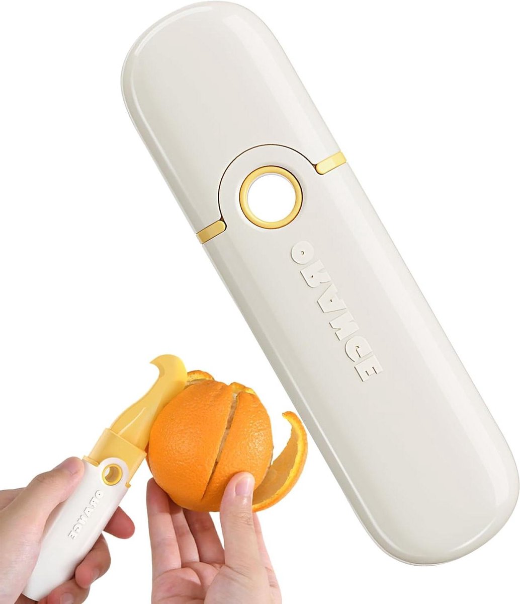 Sinaasappelschiller - Citrusopener - Fruit Bereiden - Antislip Handvat - 11.7 cm - Oranje