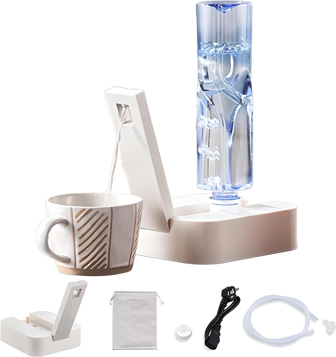 Heetwater Dispenser - Mini Waterkoker - Snel Drankjes Maken - 5 Temperatuur Instellingen - Compact Formaat - Wit