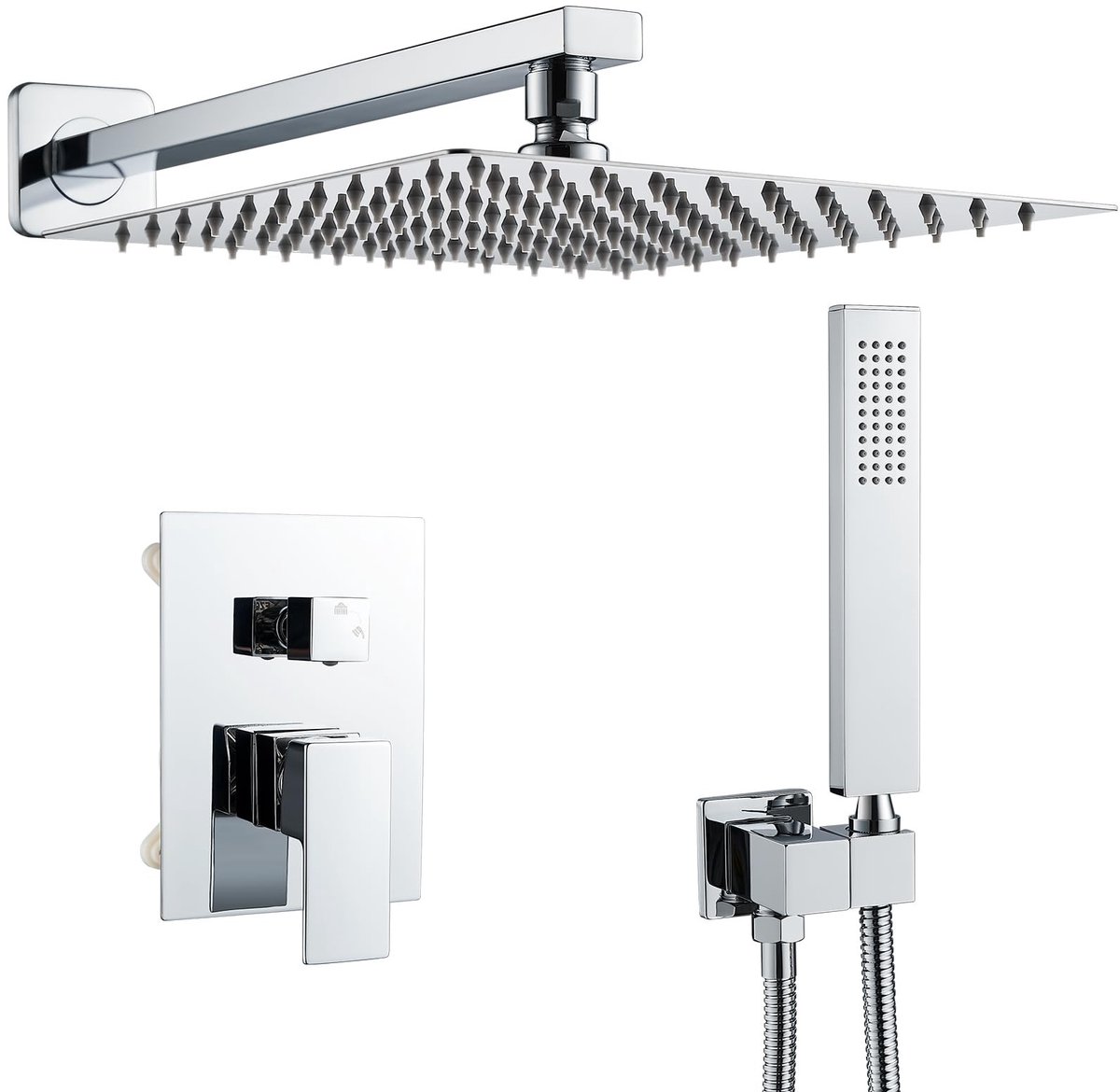Cosensi- Douche Set Inbouw - Regendouche - Handdouche - Doucheset - Messing - Ruimtebespar