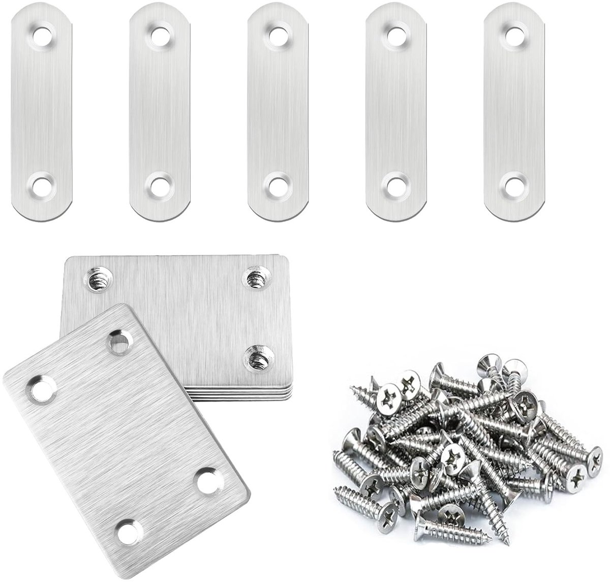 Cosensi- Verbinder - 10 Stuks - Roestvrij Stalen Verbinder - Verbindingsplaat - Voor Houten Meubels - Waterdicht - Inclusief Schroeven - Verbindingselement