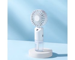 Krachtige Ventilator met Waterspuit - Oplaadbare Handventilator + Tafelventilator met Waterspray -…