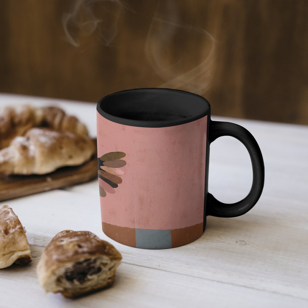Magische Mok - Foto op Warmte Mokken - Koffiemok - Illustratie - Vogel - Vlakken - Kleurrijk - Magic Mok - Beker - 350 ML - Theemok