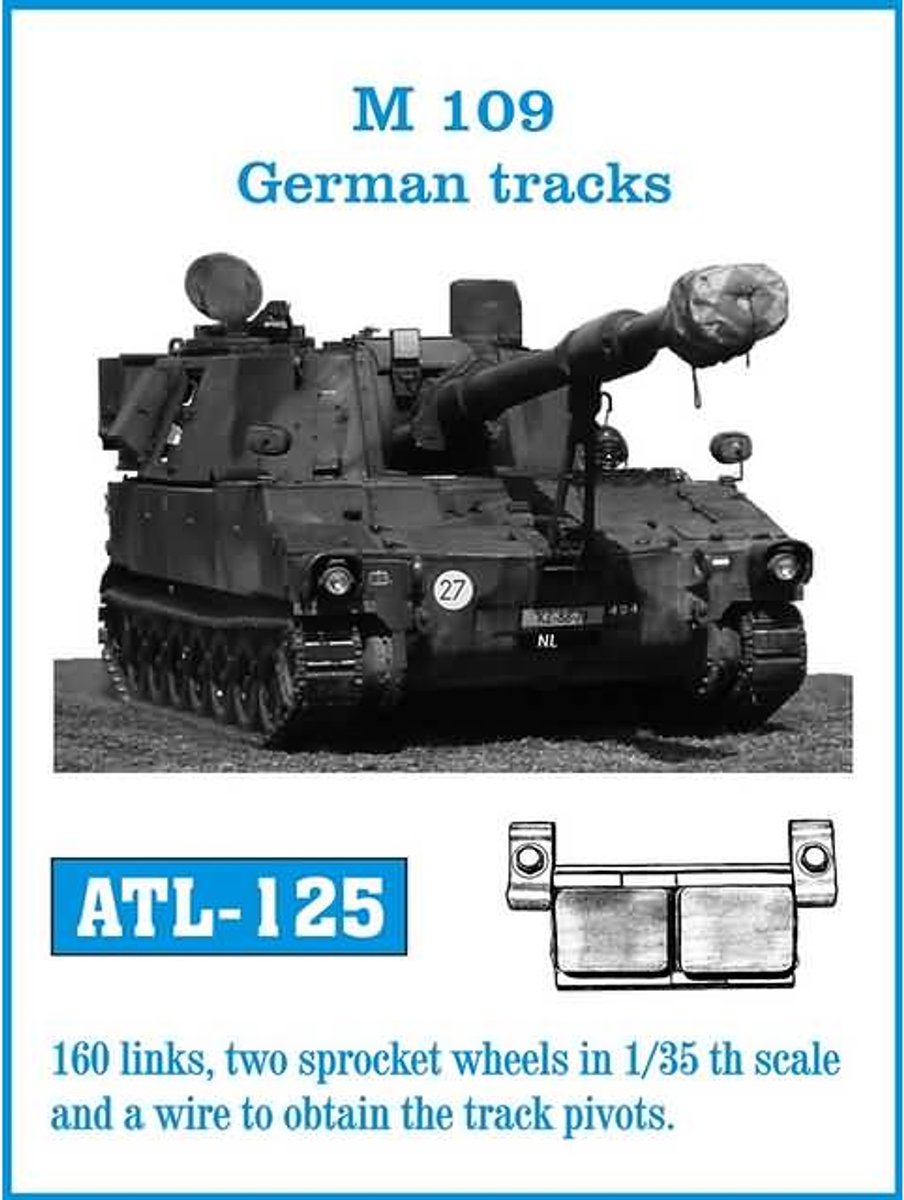 Friul ATL-125 - M109 German Tracks - Metalen Rupsbanden 1:35 - Volledig Zelf Te Monteren