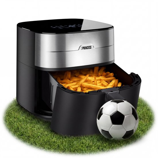 Princess 182280 Digitale Airfryer 8L - Dual heating - Dubbel verwarmingselement - 2000W - PFAS-vrij - XXL Gezinsformaat - Makkelijk schoon te maken - WK