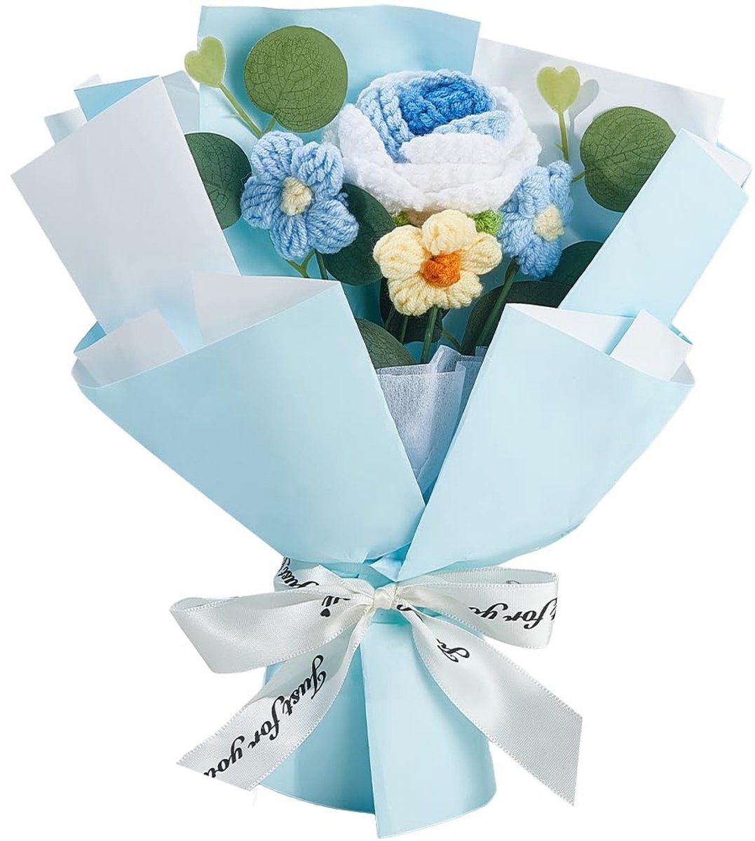 Dailygoods - Gehaakte Bloemen Kit voor Romantische Decoratie in Paars