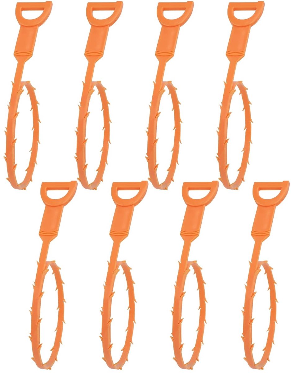 Dailygoods- Afvoerverstoppingsverwijderaar 8 stuks - Kanaalverstoppingsverwijderaar - Haarvanger - Reinigingsgereedschap - Flexibel PP-materiaal - 52 cm lengte - Afvoerreiniger