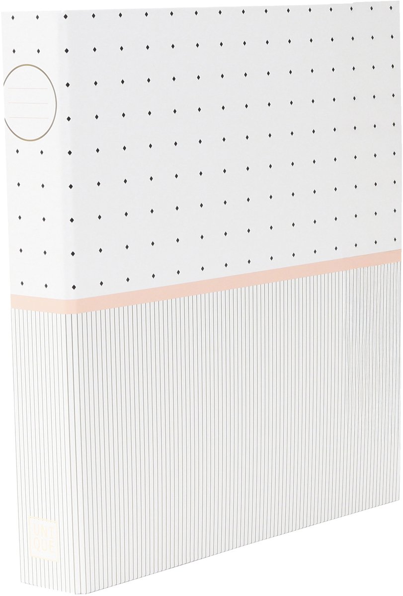 Ancor Ringband Unique A4 2 rings d-25 mechaniek dots wit - AN-121827-D