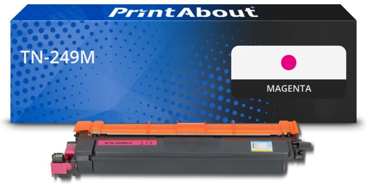 PrintAbout huismerk Toner TN-249M Magenta geschikt voor Brother