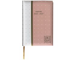 Ancor Weekagenda 2026/2027 Unique formaat A5 roze dots