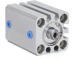 Pneumatische Cilinder - Dunne Luchtcilinder - Industriële Automatisering - Geïmporteerde Afdichtingsring - 20mm Slag - Zilverkleurig