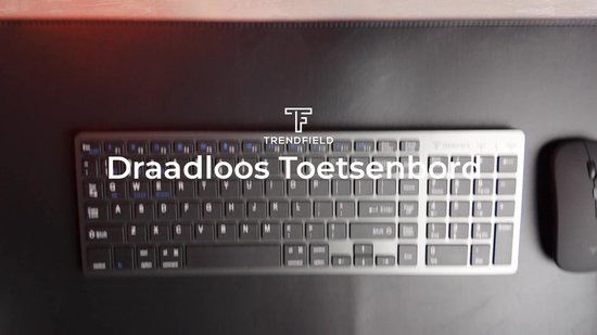 Trendfield Draadloos Toetsenbord - Bluetooth Keyboard - Stille Toetsen - Oplaadbaar - Qwerty - Space Grey