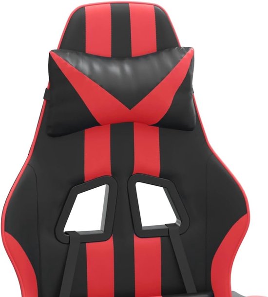 Gaming Stoel - Comfortabele Fauteuil - Comfortabel Zitten - Verstelbare Rugleuning - 131 cm Hoog - Zwart Rood — afbeelding 5