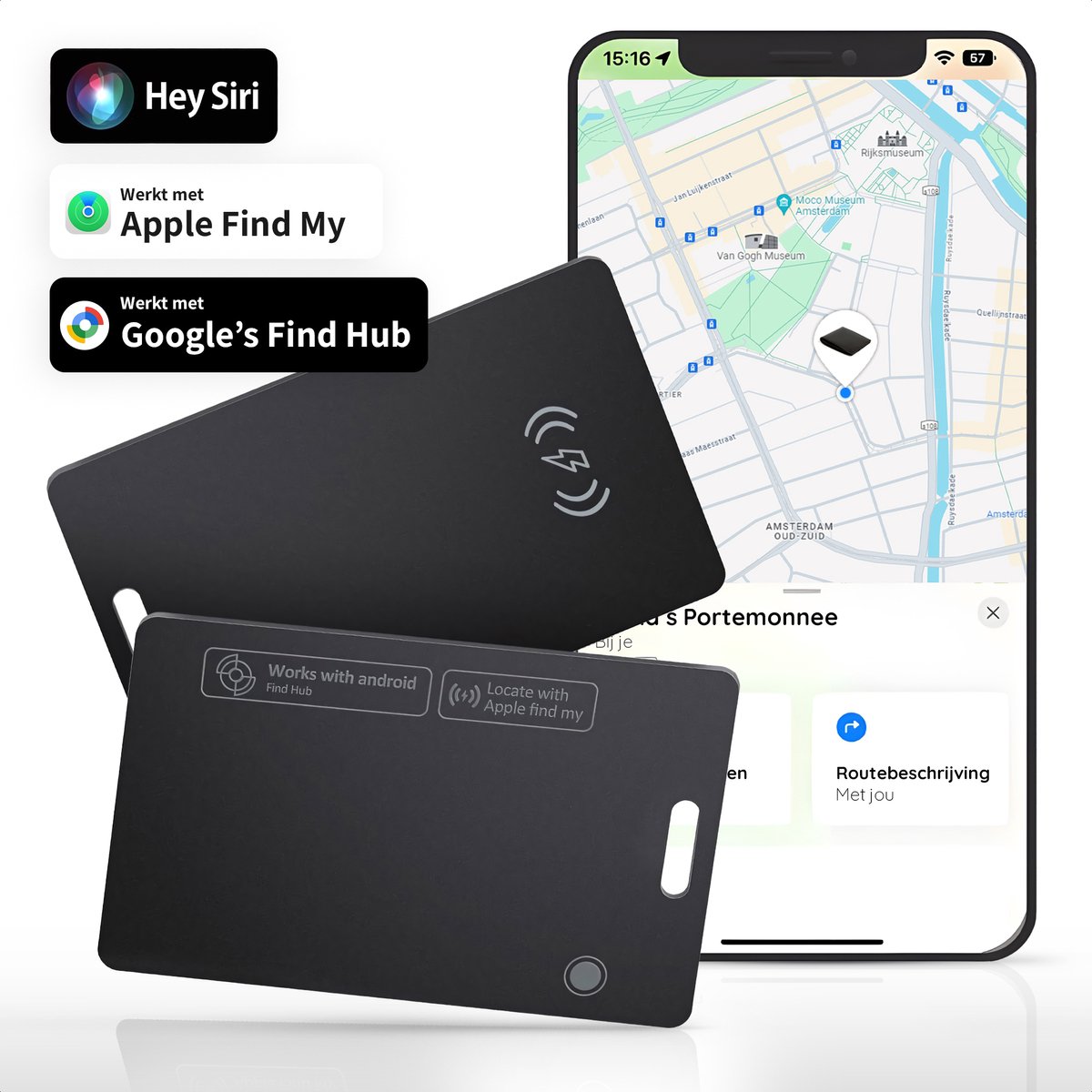 Smart Card Finder - Geschikt voor Android & Apple Find My - Bluetooth Tracker - 1.9mm