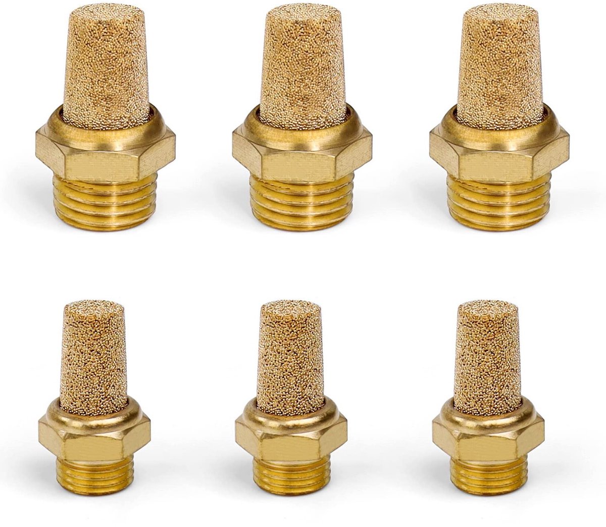 Pneumatische demper voor luchtstroomregeling met snelheidscontrole, set van 2 voor 1/8 en 1/4 inch aansluitingen